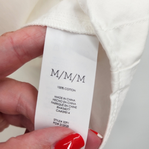 CAbi Its A Wrap Long Sleeve Button Front Shirt Womens Size Medium White - Picture 7 of 8